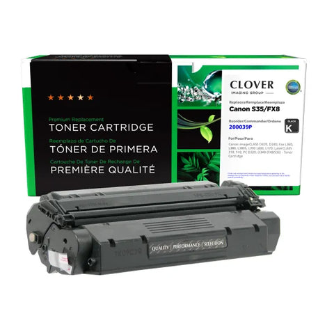 Clover Technologies Group, LLC Remanufactured Toner Cartridge (Alternative for Canon 7833A001AA 8955A001AA S35 FX8) (3500 Yield)