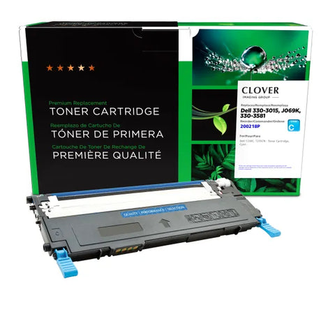 Clover Technologies Group, LLC Remanufactured Cyan Toner Cartridge (Alternative for Dell 330-3015 J069K 330-3581) (1000 Yield)