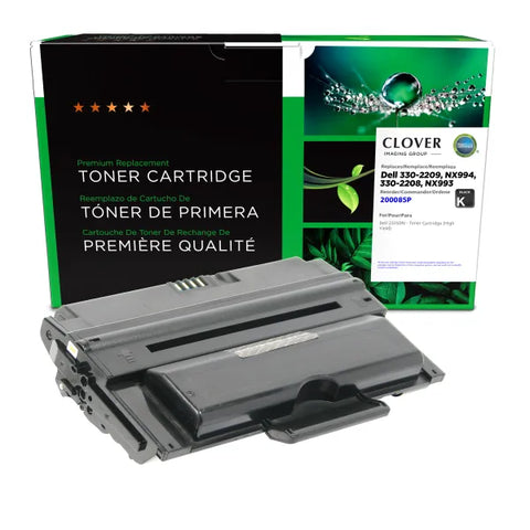 Clover Technologies Group, LLC Remanufactured High Yield Toner Cartridge (Alternative for Dell 330-2209 NX994 330-2208 NX993) (6000 Yield)
