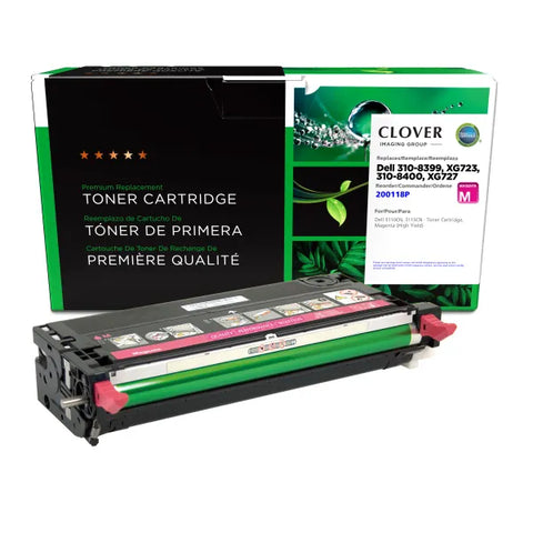 Clover Technologies Group, LLC Remanufactured High Yield Magenta Toner Cartridge (Alternative for Dell 310-8399 XG723 310-8400 XG727) (8000 Yield)