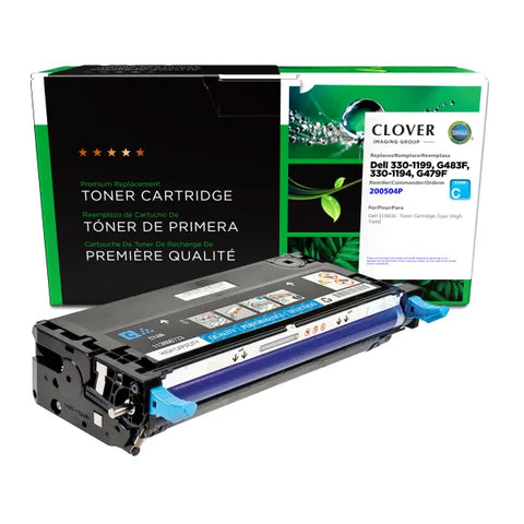 Clover Technologies Group, LLC Remanufactured High Yield Cyan Toner Cartridge for Dell 3130