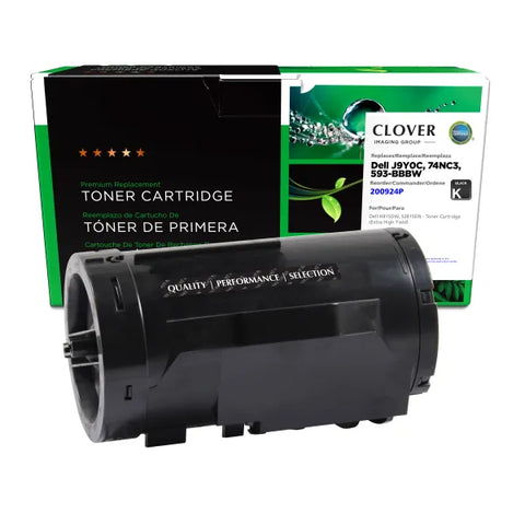 Clover Technologies Group, LLC Remanufactured Extra High Yield Toner Cartridge (Alternative for Dell 592-BBBW J9Y0C 74NC3) (9000 Yield)