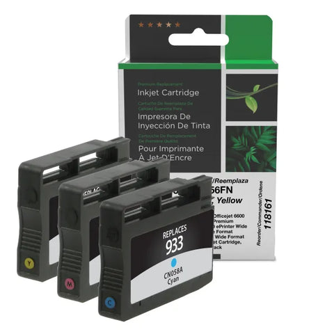 Clover Technologies Group, LLC Cyan, Magenta, Yellow Ink Cartridges for HP 933 3-Pack