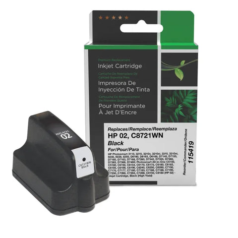 Clover Technologies Group, LLC Remanufactured High Yield Black Ink Cartridge (Alternative for HP C8721WN 02) (660 Yield)