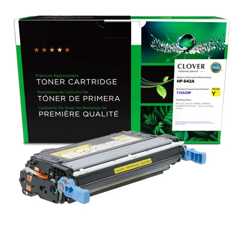 Clover Technologies Group, LLC Remanufactured Yellow Toner Cartridge for HP CP4005 (HP 642A)