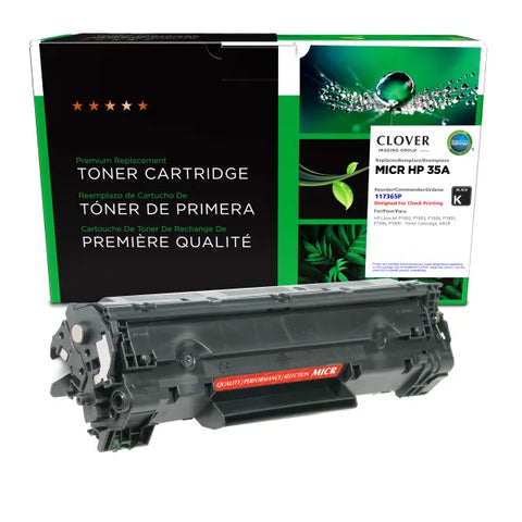 Clover Technologies Group, LLC Remanufactured MICR Toner Cartridge (Alternative for HP CB435A 35A) (1500 Yield)