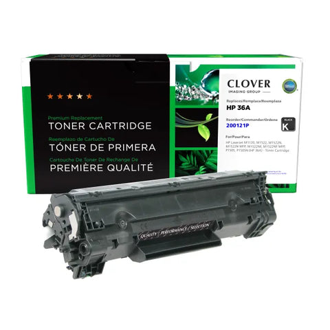 Clover Technologies Group, LLC Remanufactured Toner Cartridge (Alternative for HP CB436A 36A) (2000 Yield)