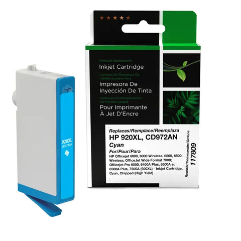 Clover Technologies Group, LLC Remanufactured High Yield Cyan Ink Cartridge (Alternative for HP CD972AN 920XL) (700 Yield)