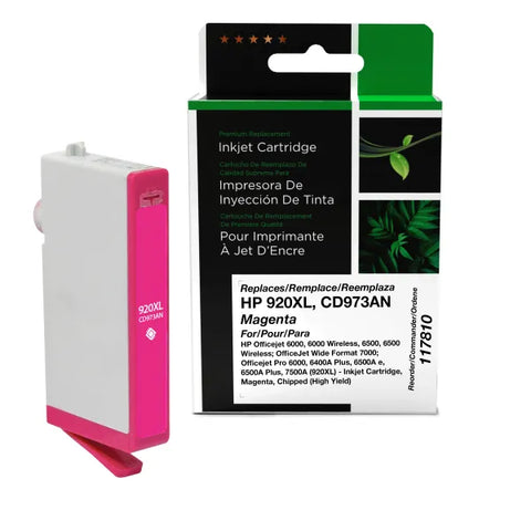 Clover Technologies Group, LLC Remanufactured High Yield Magenta Ink Cartridge (Alternative for HP CD973AN 920XL) (700 Yield)