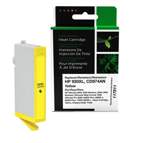 Clover Technologies Group, LLC Remanufactured High Yield Yellow Ink Cartridge (Alternative for HP CD974AN 920XL) (700 Yield)