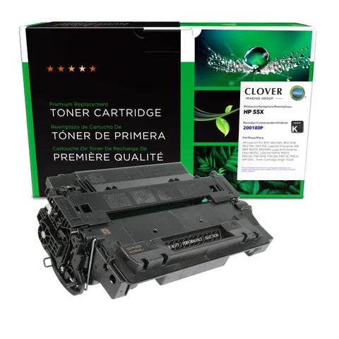 Clover Technologies Group, LLC Remanufactured High Yield Toner Cartridge (Alternative for HP CE255X 55X Canon 3482B013 324 II) (12500 Yield)