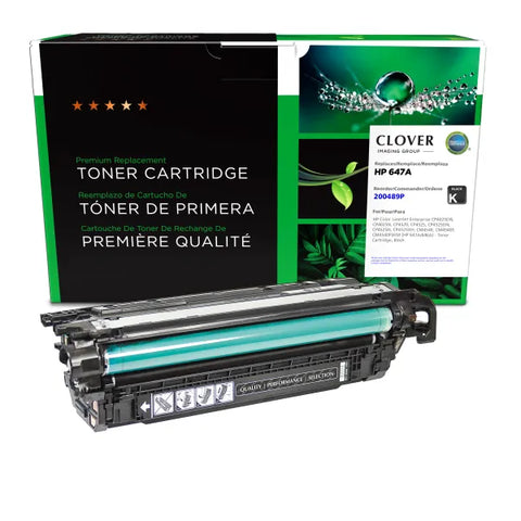 Clover Technologies Group, LLC Remanufactured Black Toner Cartridge (Alternative for HP CE260A 647A 646A) (8500 Yield)