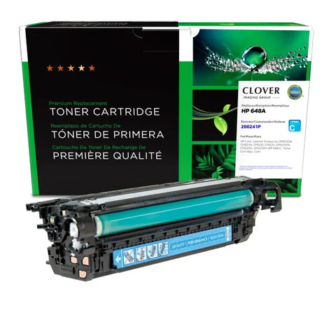 Clover Technologies Group, LLC Remanufactured Cyan Toner Cartridge (Alternative for HP CE261A 648A) (11000 Yield)