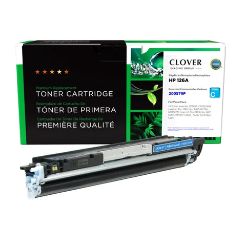 Clover Technologies Group, LLC Remanufactured Cyan Toner Cartridge (Alternative for HP CE311A 126A) (1000 Yield)