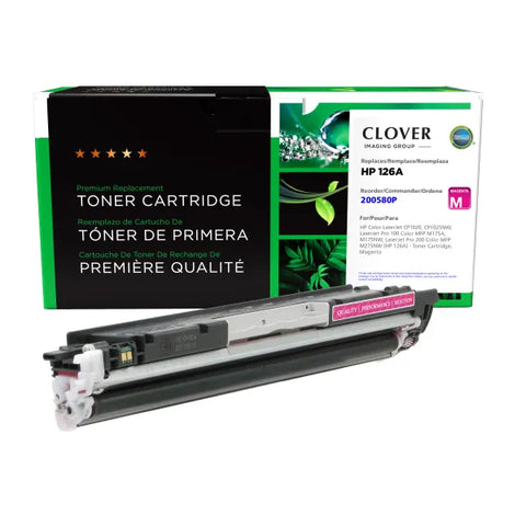 Clover Technologies Group, LLC Remanufactured Magenta Toner Cartridge (Alternative for HP CE313A 126A) (1000 Yield)