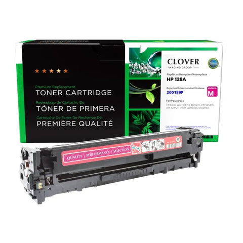 Clover Technologies Group, LLC Remanufactured Magenta Toner Cartridge (Alternative for HP CE323A 128A) (1300 Yield)