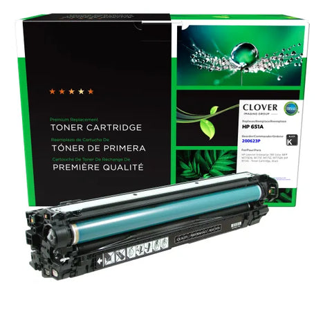 Clover Technologies Group, LLC Remanufactured Black Toner Cartridge (Alternative for HP CE340A 651A) (13500 Yield)