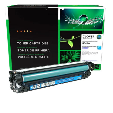 Clover Technologies Group, LLC Remanufactured Cyan Toner Cartridge (Alternative for HP CE341A 651A) (16000 Yield)