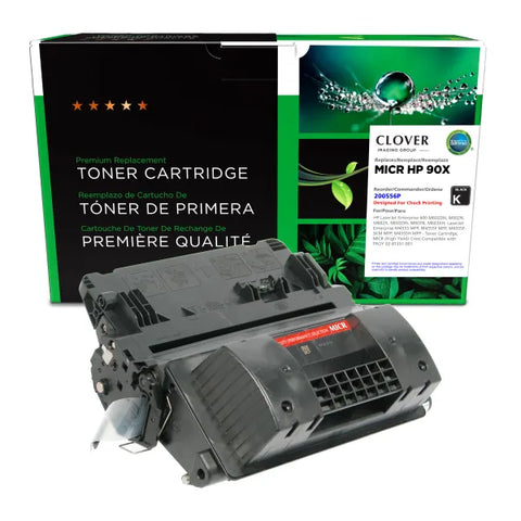 Clover Technologies Group, LLC Remanufactured High Yield MICR Toner Cartridge (Alternative for HP CE390X 90X 02-81351-001) (24000 Yield)