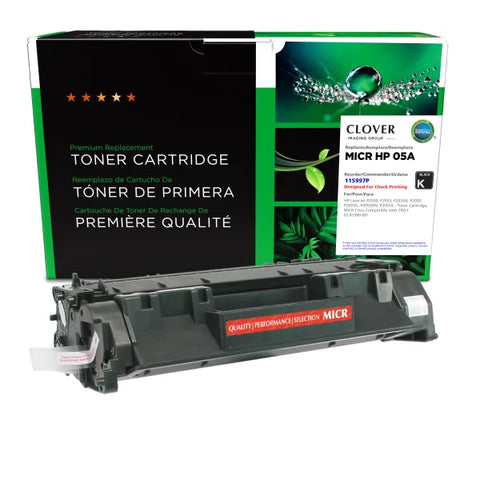 Clover Technologies Group, LLC Remanufactured MICR Toner Cartridge (Alternative for HP CE505A 05A) (2300 Yield)