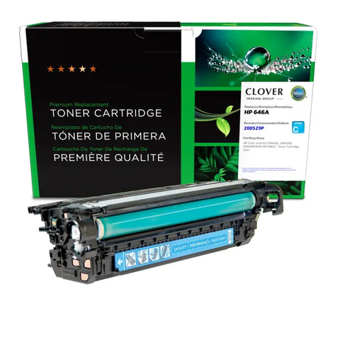 Clover Technologies Group, LLC Remanufactured Cyan Toner Cartridge (Alternative for HP CF031A 646A) (12500 Yield)