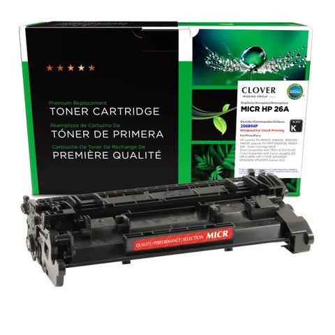 Clover Technologies Group, LLC Remanufactured MICR Toner Cartridge (Alternative for HP CF226A  26A) (3100 Yield)