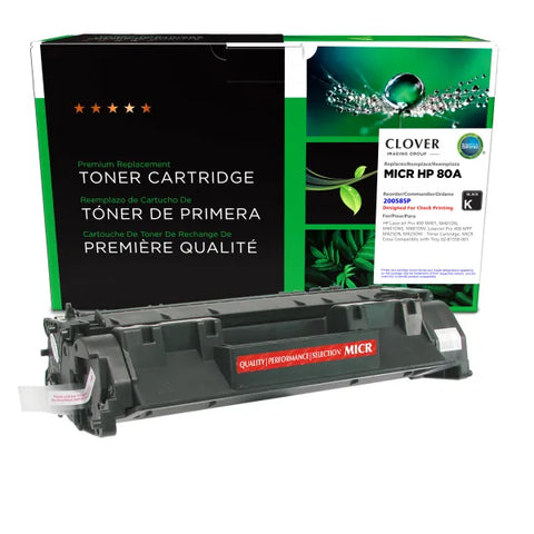 Clover Technologies Group, LLC Remanufactured MICR Toner Cartridge (Alternative for HP CF280A 80A) (2700 Yield)