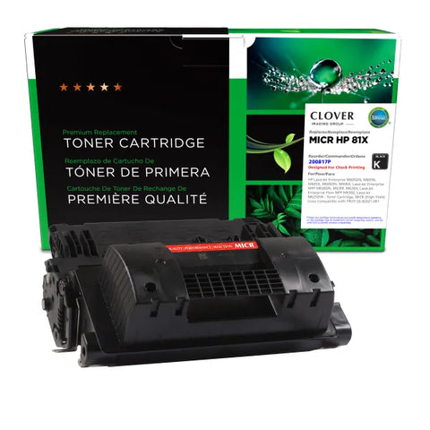 Clover Technologies Group, LLC Remanufactured High Yield MICR Toner Cartridge (Alternative for HP CF281X 81X) (25000 Yield)