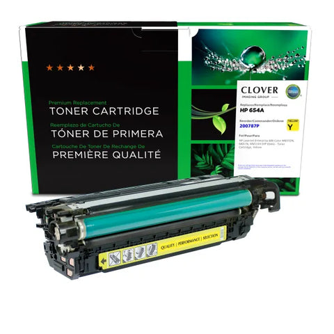 Clover Technologies Group, LLC Remanufactured Yellow Toner Cartridge (Alternative for HP CF332A 654A) (15000 Yield)