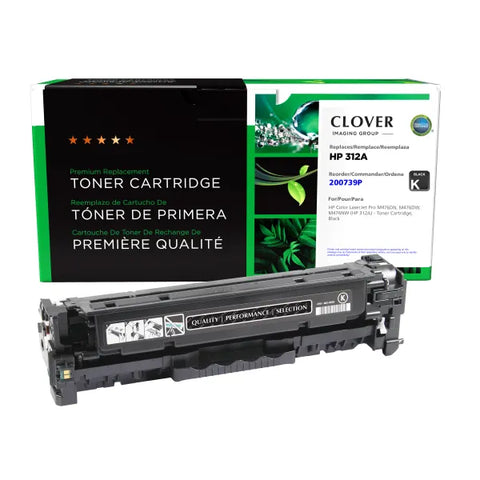 Clover Technologies Group, LLC Remanufactured Black Toner Cartridge (Alternative for HP CF380A 312A) (2400 Yield)