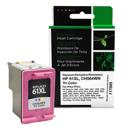 Clover Technologies Group, LLC Remanufactured High Yield Tri-Color Ink Cartridge (Alternative for HP CH564WN 61XL) (330 Yield)