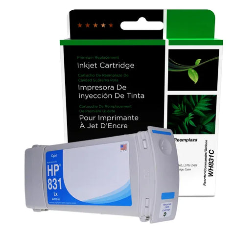 Epson WF Remanufactured Cyan Wide Format Ink Cartridge for HP 831 (CZ683A)