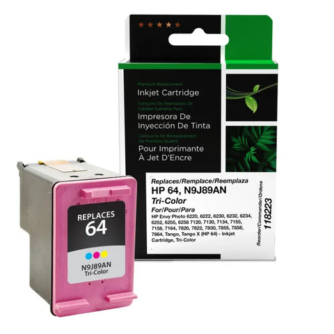 Clover Technologies Group, LLC Remanufactured Tri-Color Ink Cartridge for HP N9J89AN (HP 64)