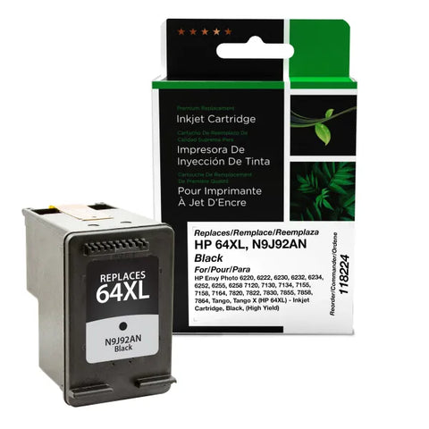 Clover Technologies Group, LLC Remanufactured High Yield Black Ink Cartridge for HP N9J92AN (HP 64XL)