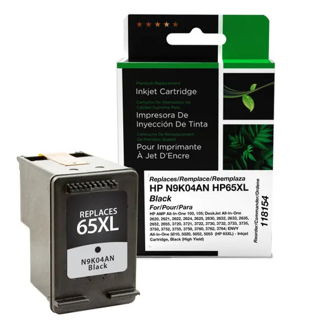 Clover Technologies Group, LLC Remanufactured Black Ink Cartridge (Alternative for HP N9K04AN 65XL) (300 Yield)