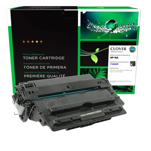 Clover Technologies Group, LLC Remanufactured Toner Cartridge (Alternative for HP Q7516A 16A) (12000 Yield)
