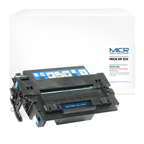 MICR Print Solutions Genuine-New High Yield MICR Toner Cartridge for HP Q7551X (HP 51X)