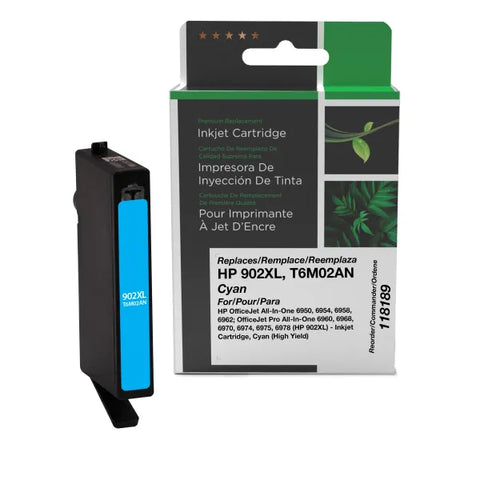 Clover Technologies Group, LLC Remanufactured High Yield Cyan Ink Cartridge for HP T6M02AN (HP 902XL)