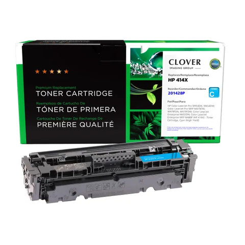 Clover Technologies Group, LLC Clover Imaging Remanufactured High Yield Cyan Toner Cartridge for HP W2021X (HP 414X)