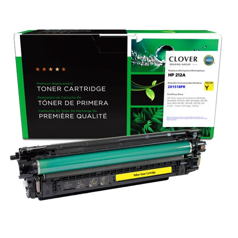 Clover Technologies Group, LLC Clover Imaging Remanufactured Yellow Toner Cartridge (Reused OEM Chip) for HP 212A (W2122A)