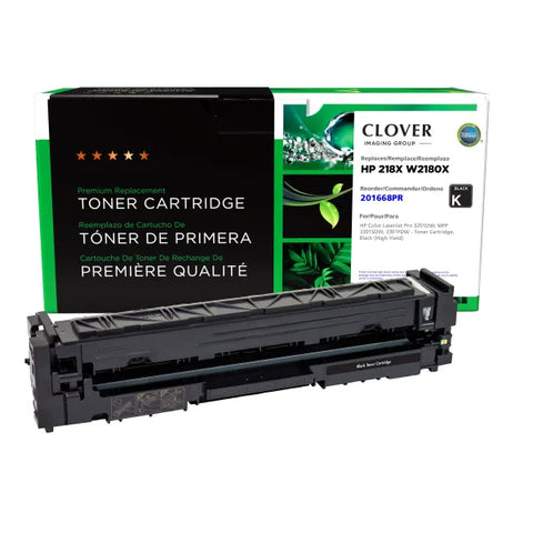 Clover Technologies Group, LLC Clover Remanufactured High Yield Black Toner Cartridge (Reused OEM Chip) for HP 218X (W2180X)