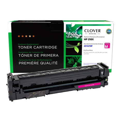 Clover Technologies Group, LLC Clover Remanufactured High Yield Magenta Toner Cartridge (New Chip) for HP 218X (W2183X)