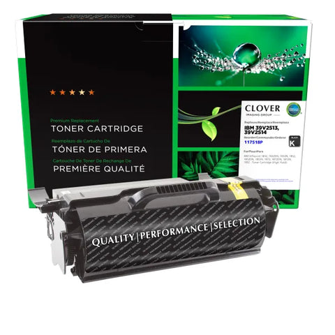 Clover Technologies Group, LLC Remanufactured High Yield Toner Cartridge (Alternative for IBM 39V2513 39V2514) (25000 Yield)