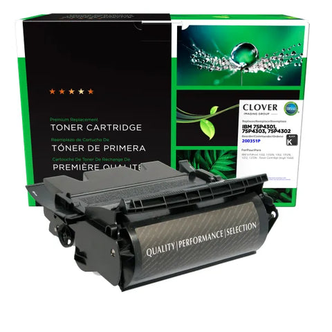 Clover Technologies Group, LLC Remanufactured High Yield Toner Cartridge (Alternative for IBM InfoPrint 75P4303) (21000 Yield)