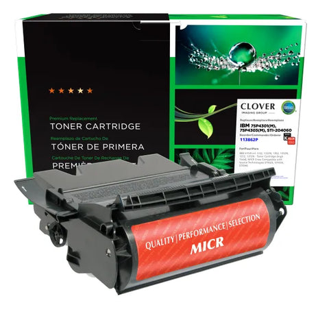 Clover Technologies Group, LLC Remanufactured High Yield MICR Toner Cartridge (Alternative for IBM InfoPrint 75P4303 Source Technologies STI-204060) (21000 Yield)