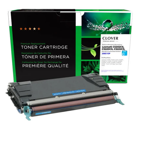 Clover Technologies Group, LLC Remanufactured High Yield Cyan Toner Cartridge for Lexmark C520/C522/C524/C534