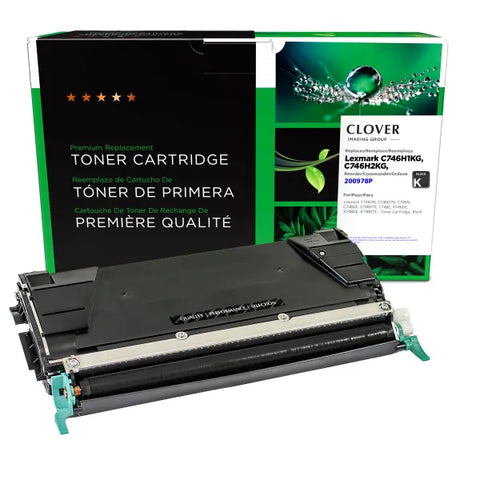 Clover Technologies Group, LLC Remanufactured Black Toner Cartridge for Lexmark C746