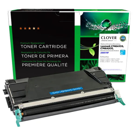 Clover Technologies Group, LLC Remanufactured Cyan Toner Cartridge for Lexmark C746/C748