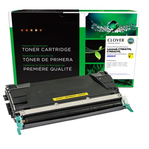 Clover Technologies Group, LLC Remanufactured Yellow Toner Cartridge for Lexmark C746/C748