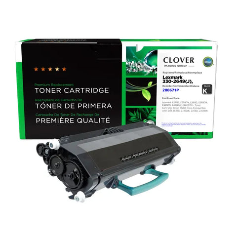 Clover Technologies Group, LLC Remanufactured High Yield Toner Cartridge (Alternative for Lexmark E260A11A  E260A21A) (9000 Yield)